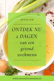 gezond weekmenu afvallen