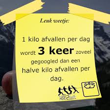 1 kg afvallen per week