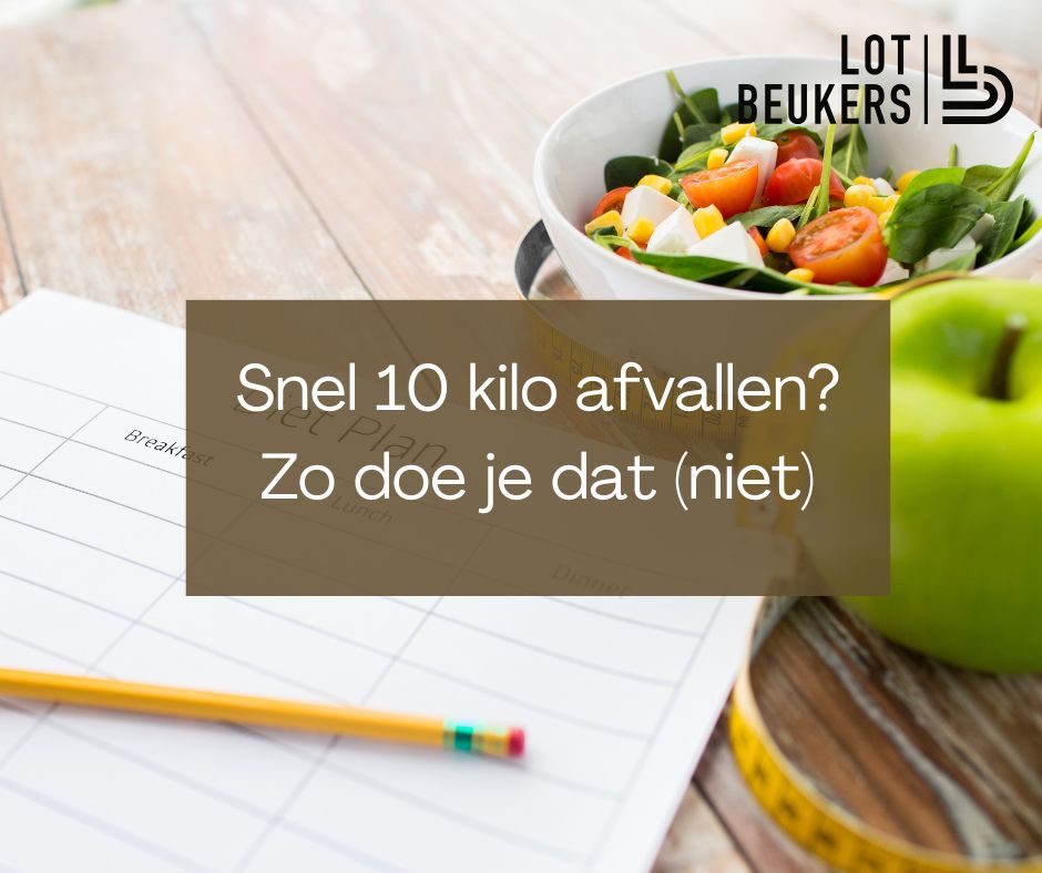 10 kilo afvallen in een maand
