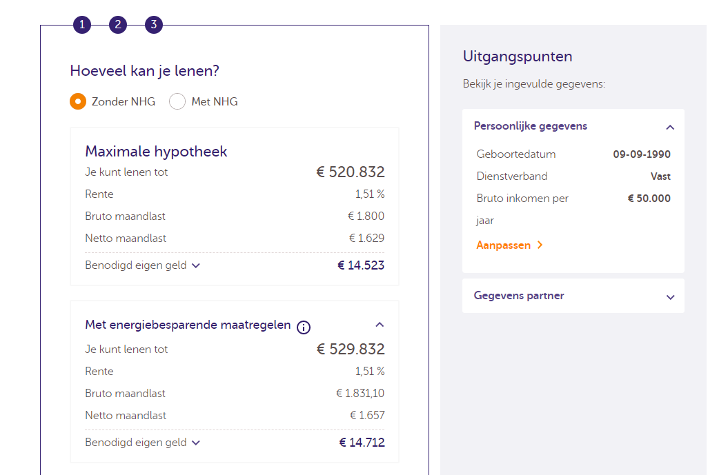 bereken mijn hypotheek